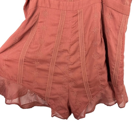 NWT The Jetset Diaries TJD Sz L Women's Getaway Moss Coral Striped Romper - Picture 10 of 15